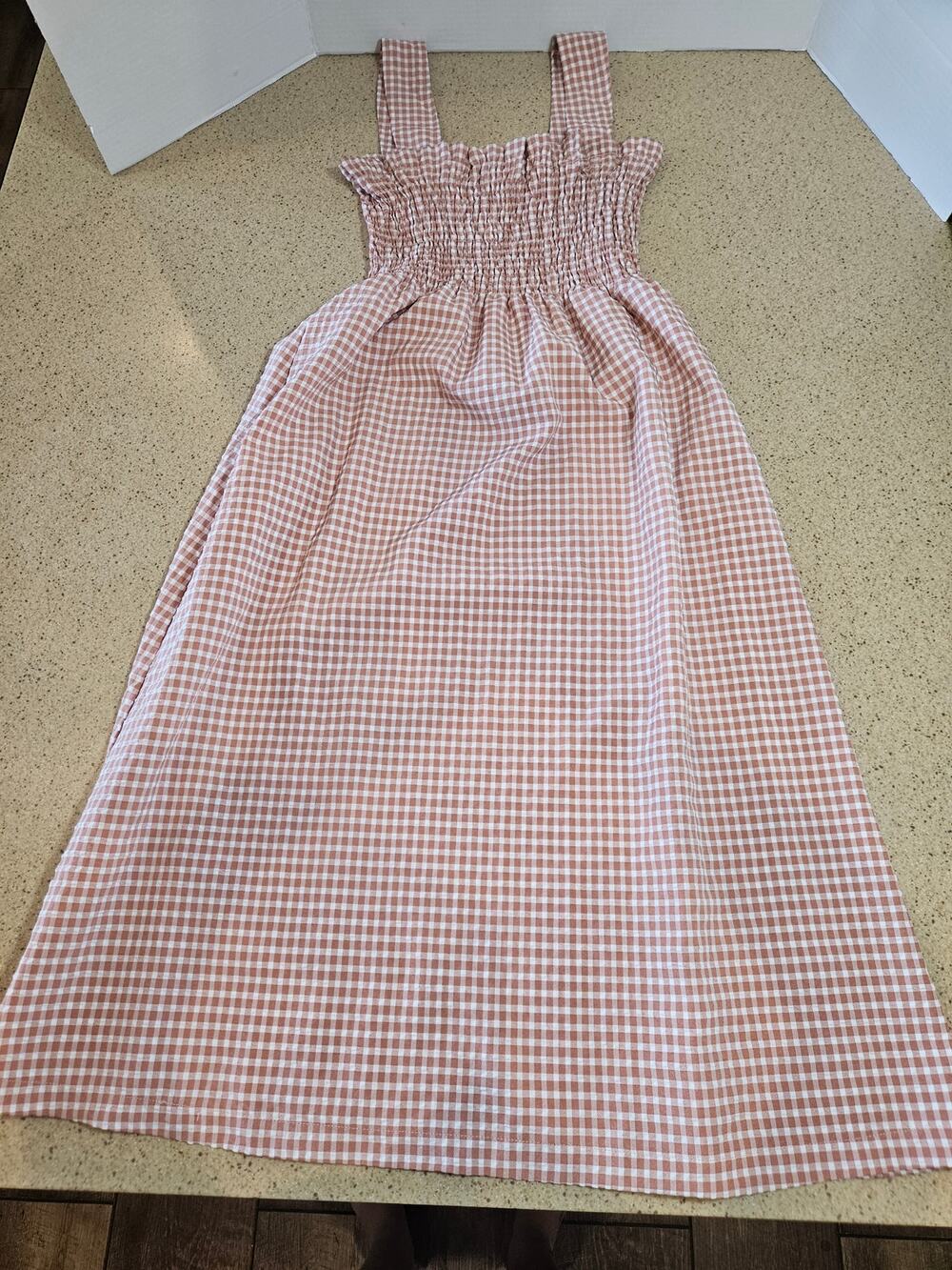 Bailey's Blossoms Women's Pink Gingham Dress w/ Pockets - S